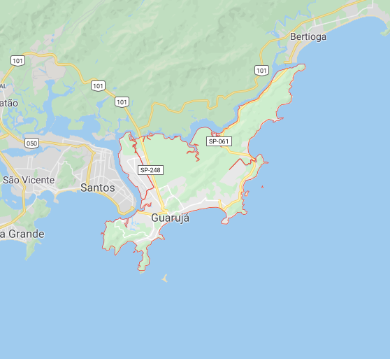 Mapa Guarujá